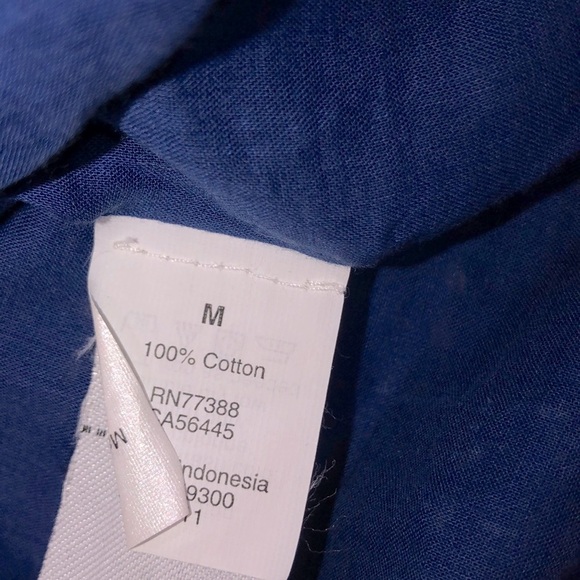 J Crew size medium blue summer cotton dress - Picture 5 of 5